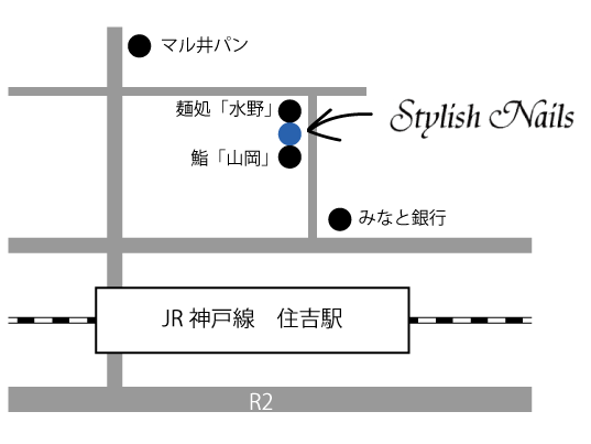 スタイリッシュネイルズ　アクセスマップ