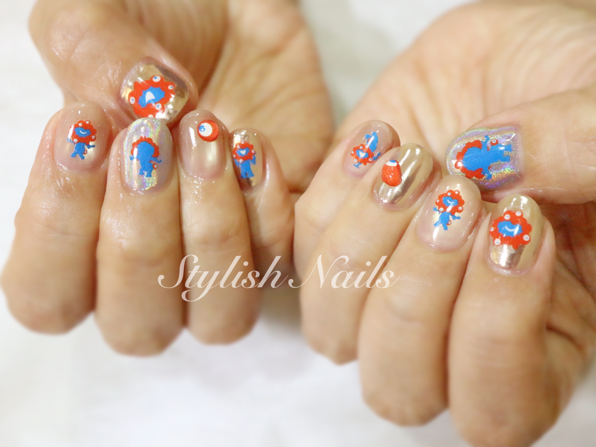 全部ミャクミャク☆10本アート - スタイリッシュネイルズ | 神戸市